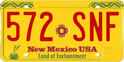 NM license plate 572SNF