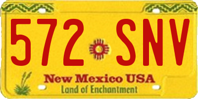 NM license plate 572SNV