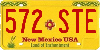 NM license plate 572STE