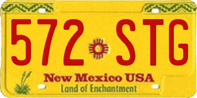 NM license plate 572STG