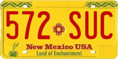 NM license plate 572SUC