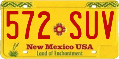 NM license plate 572SUV