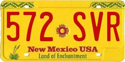 NM license plate 572SVR