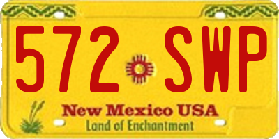 NM license plate 572SWP