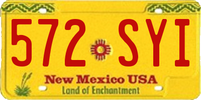NM license plate 572SYI