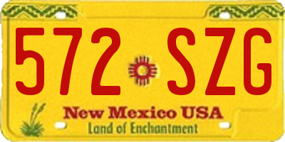 NM license plate 572SZG
