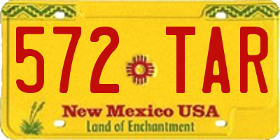 NM license plate 572TAR