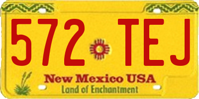 NM license plate 572TEJ