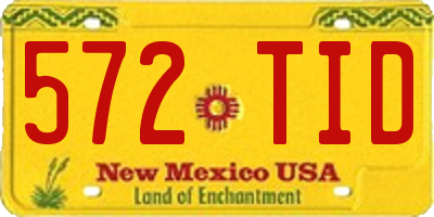 NM license plate 572TID