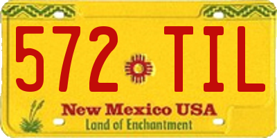 NM license plate 572TIL