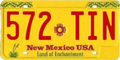 NM license plate 572TIN