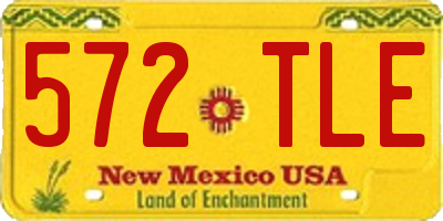NM license plate 572TLE