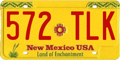 NM license plate 572TLK