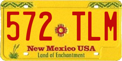NM license plate 572TLM