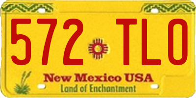 NM license plate 572TLO