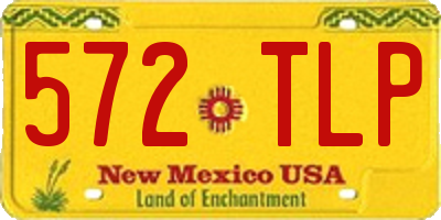 NM license plate 572TLP
