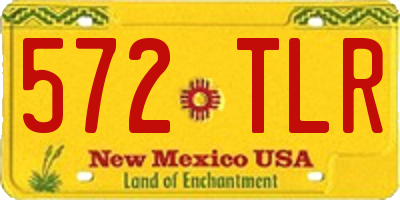 NM license plate 572TLR