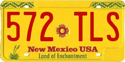 NM license plate 572TLS