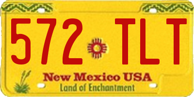 NM license plate 572TLT