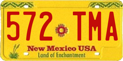 NM license plate 572TMA