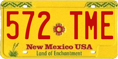 NM license plate 572TME