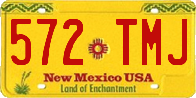 NM license plate 572TMJ