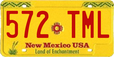 NM license plate 572TML