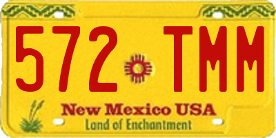NM license plate 572TMM
