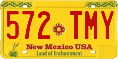 NM license plate 572TMY