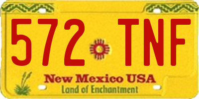 NM license plate 572TNF