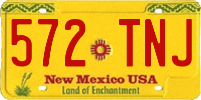 NM license plate 572TNJ