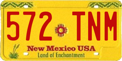 NM license plate 572TNM