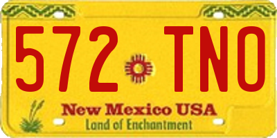 NM license plate 572TNO