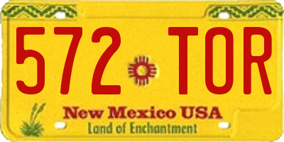 NM license plate 572TOR