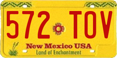 NM license plate 572TOV