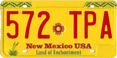 NM license plate 572TPA