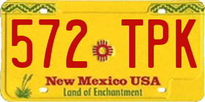 NM license plate 572TPK