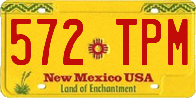 NM license plate 572TPM