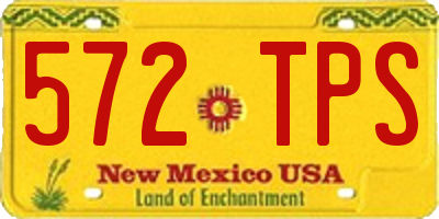 NM license plate 572TPS