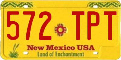 NM license plate 572TPT