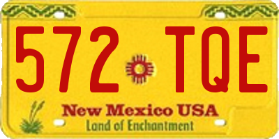 NM license plate 572TQE