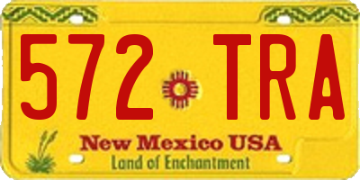 NM license plate 572TRA