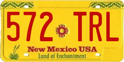 NM license plate 572TRL