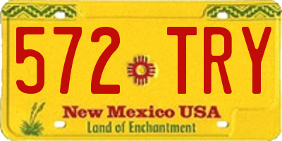 NM license plate 572TRY