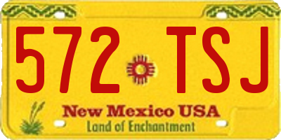 NM license plate 572TSJ