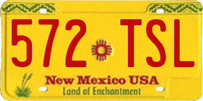 NM license plate 572TSL