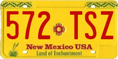 NM license plate 572TSZ