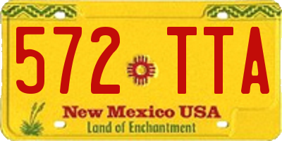 NM license plate 572TTA