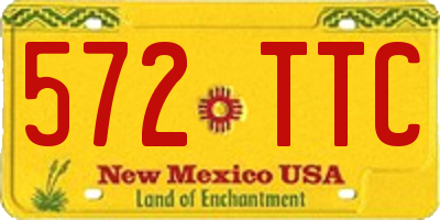 NM license plate 572TTC