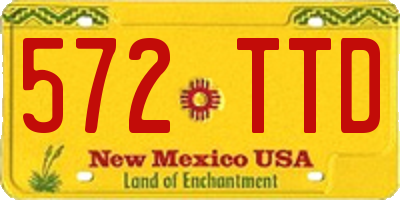 NM license plate 572TTD